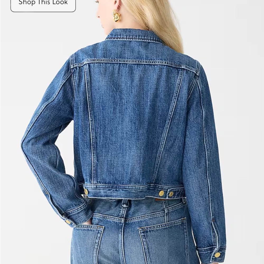 J Crew Vintage New Classic Denim Jacket Recycled Indigo - Picture 3 of 9
